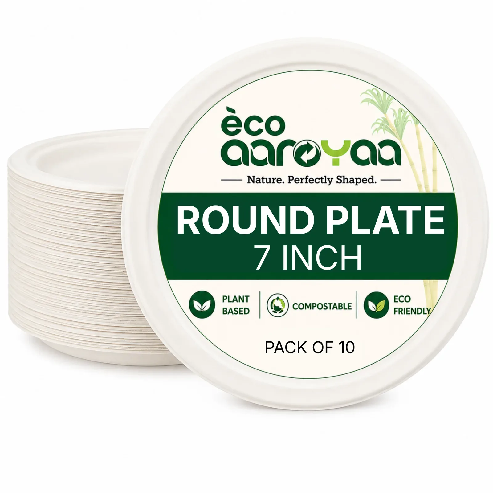 Why the Aaroyaa 7 Inch Round Plate (Pack of 10) Should Be Your Go-To Eco Tableware