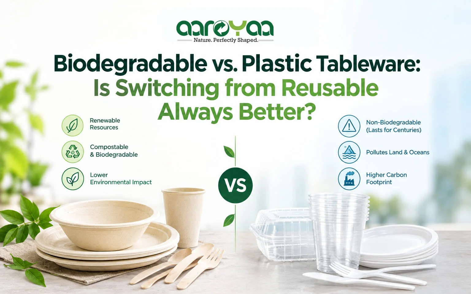Biodegradable vs. Plastic Tableware: Is Switching from Reusable Always Better?