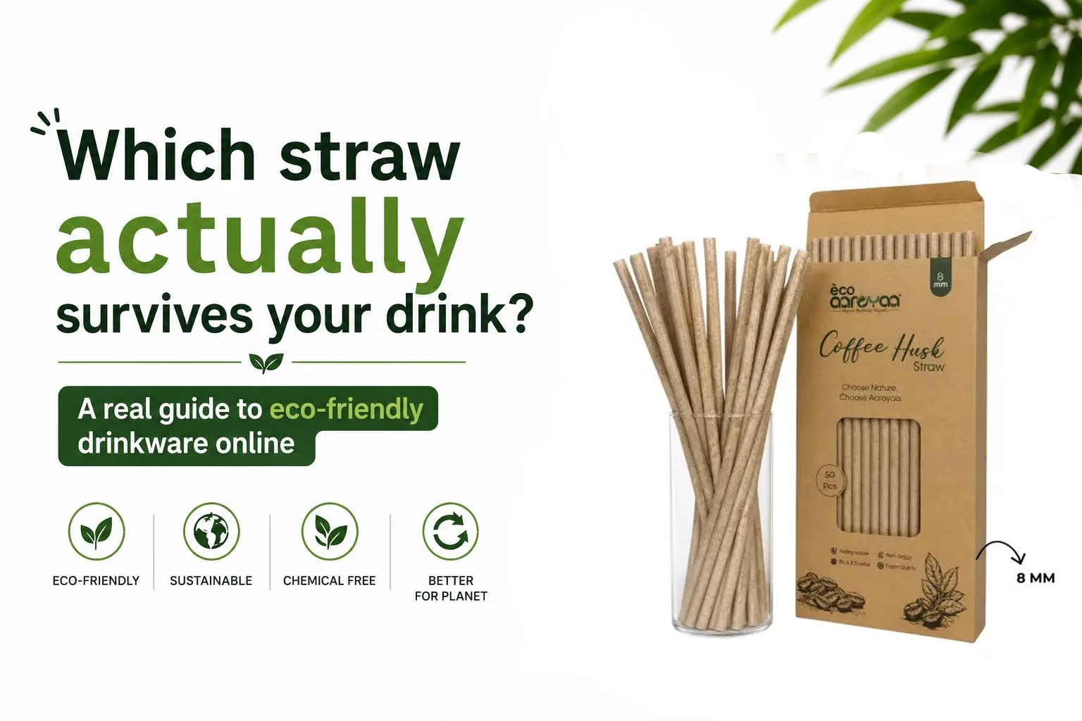 Which straw actually survives your drink? A real guide to eco-friendly drinkware online