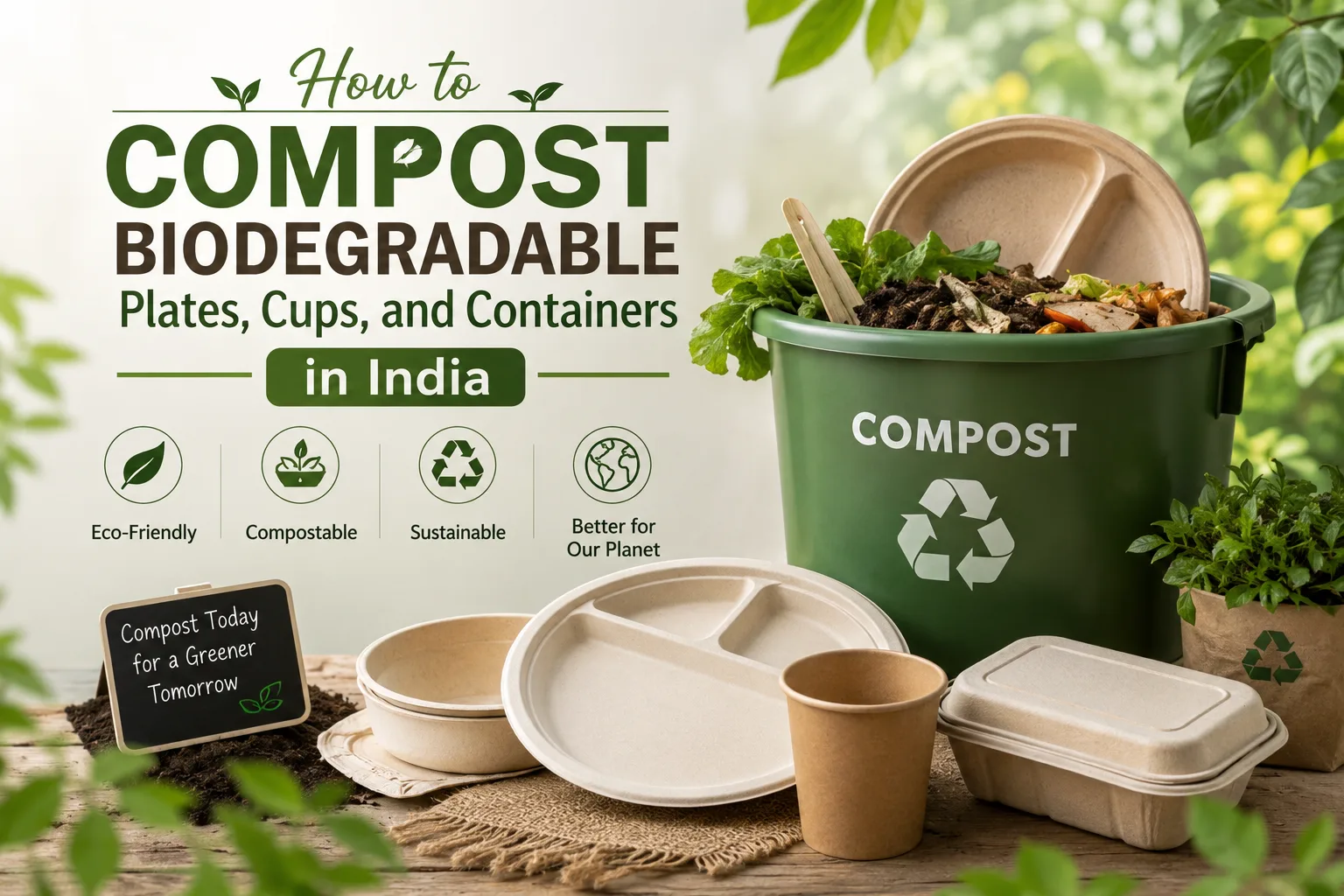 How to Compost Biodegradable Plates, Cups, and Containers in India