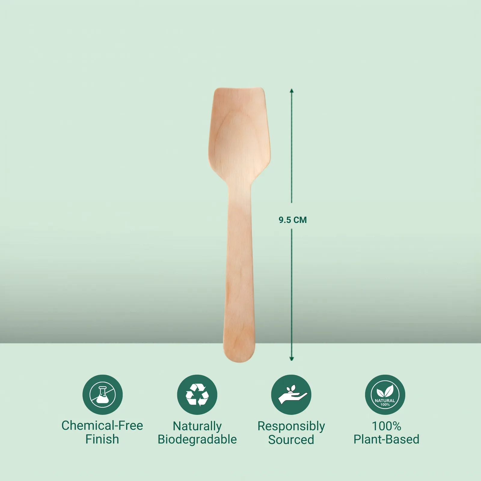 Wooden Cutlery Dessert Spoon 2