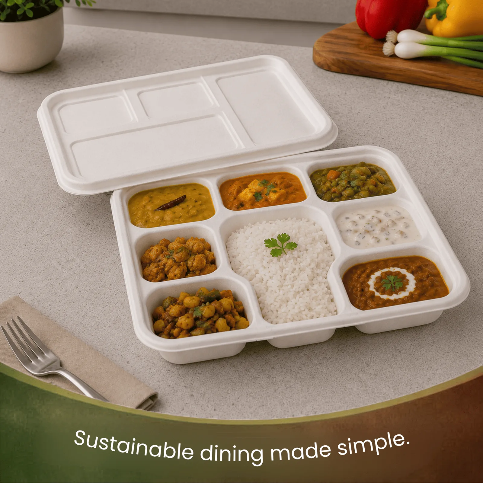 8 CP Rectangle Plate with Lid (Pack of 25) 2