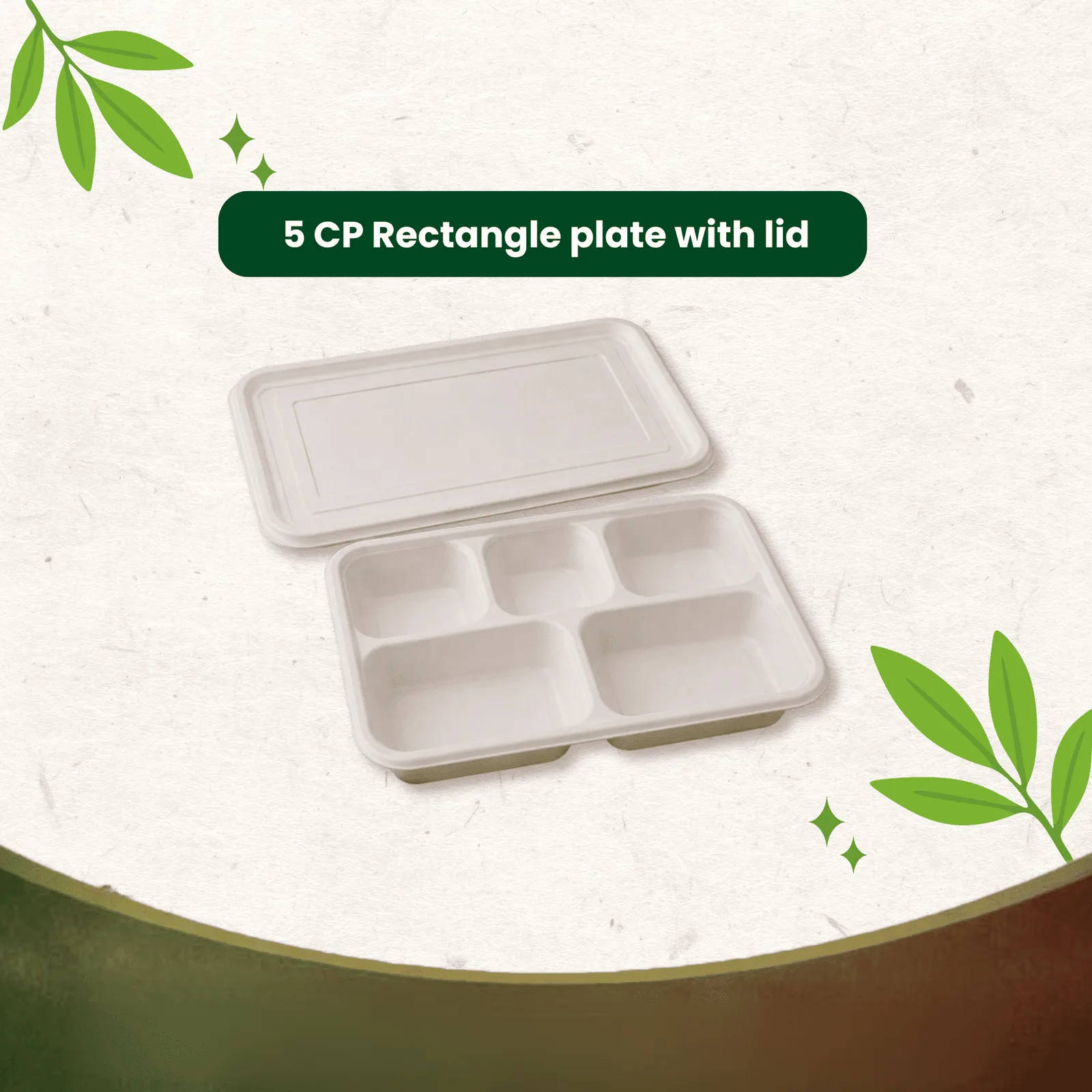 5 CP Rectangle Plate with Lid 4