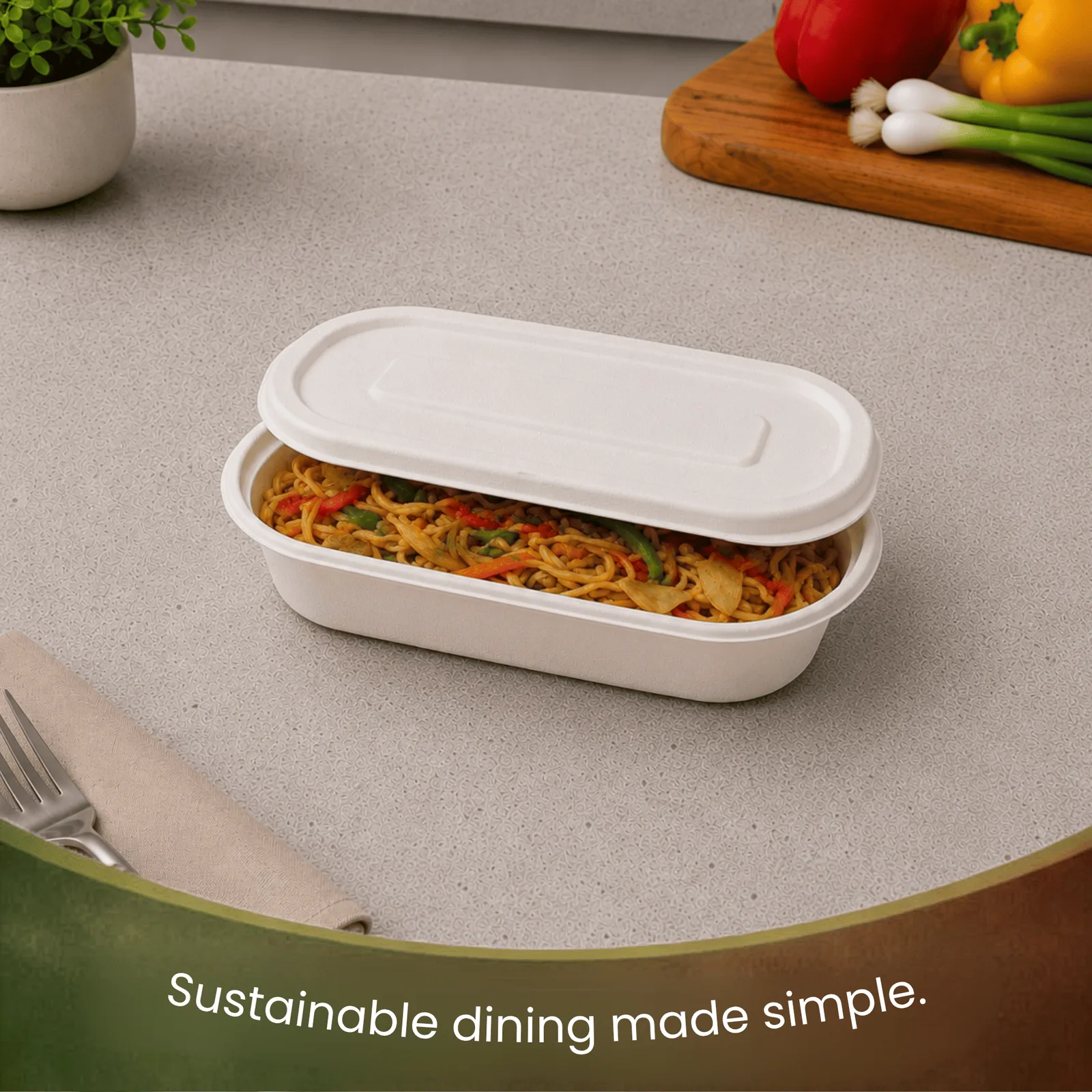Oval Container Lid 500 ML 3