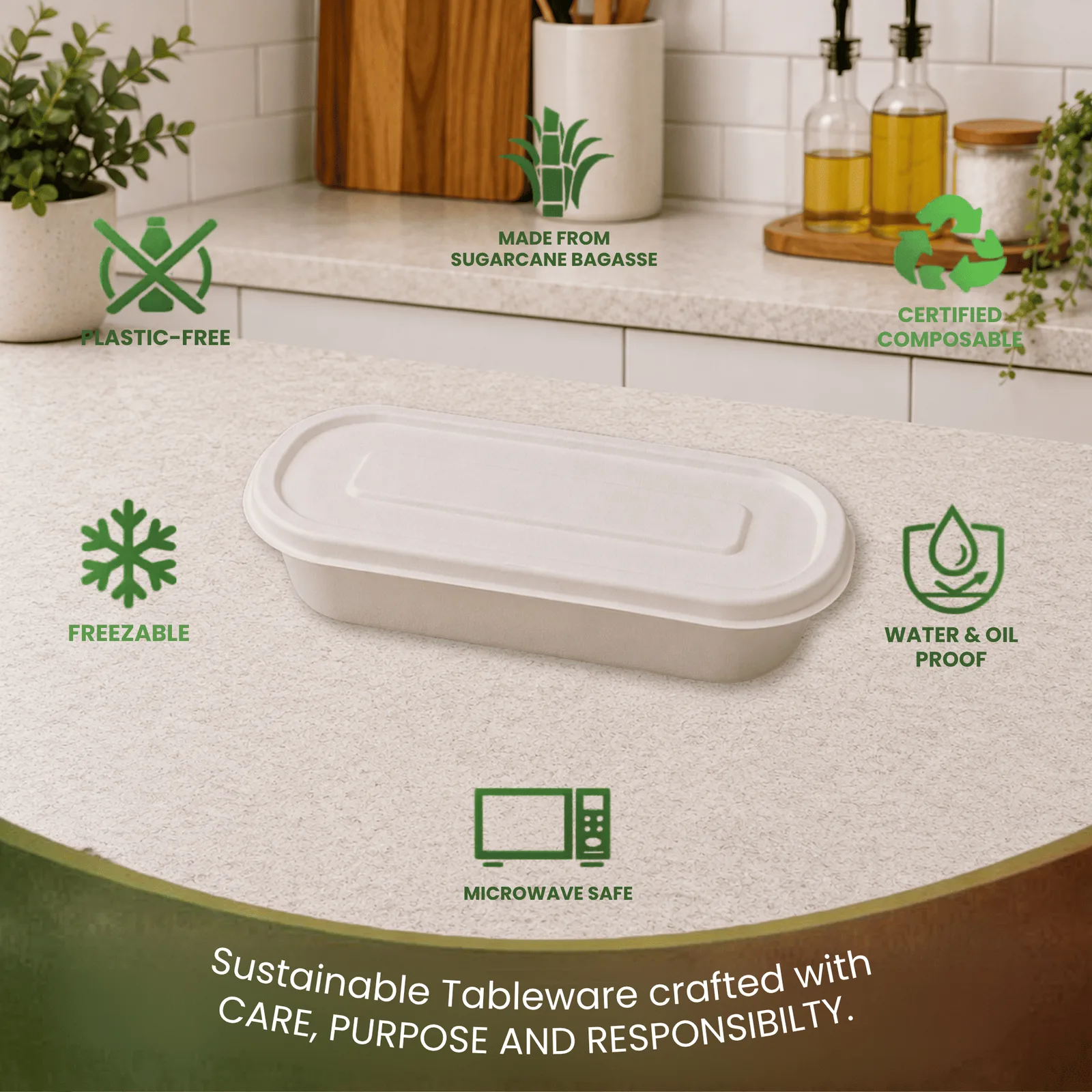 Oval Container Lid 500 ML 4