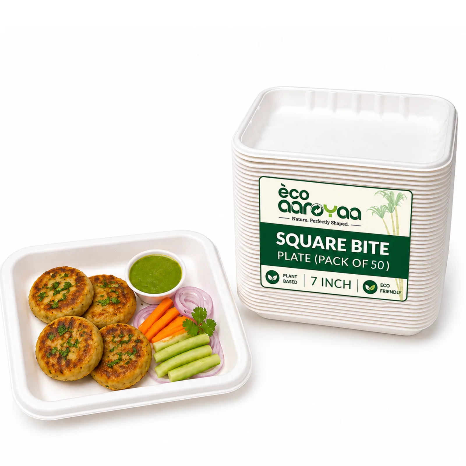 7 Inch Square Tray (Pack of 50) 1