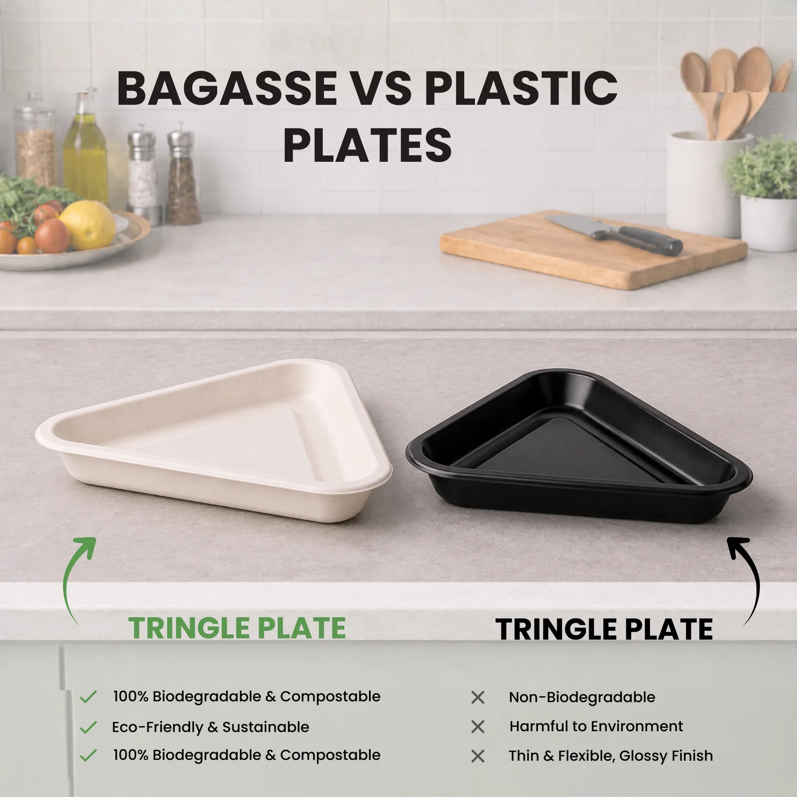 6 Inch Triangle Plate (Pack of 50) 3