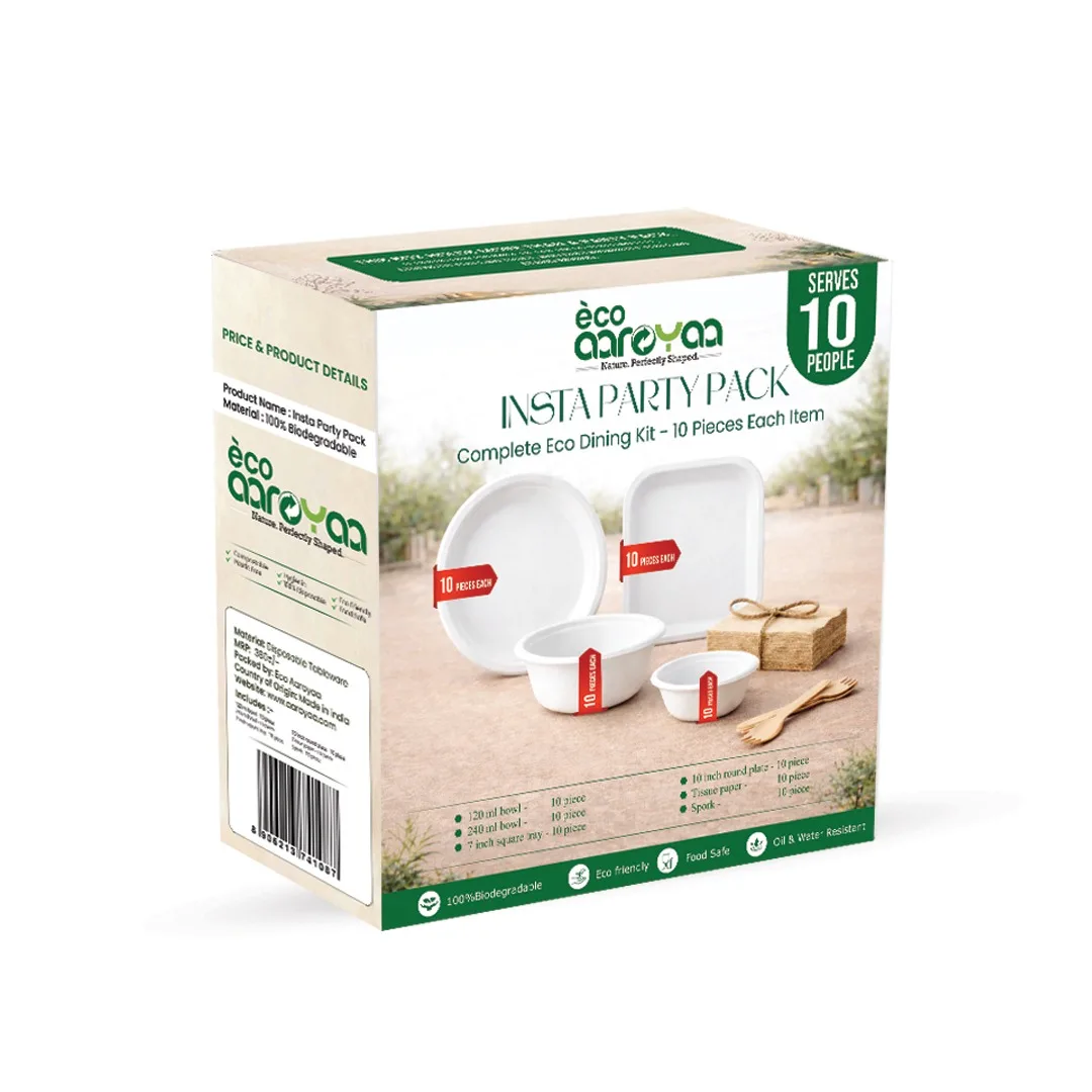Eco Aaroyaa Insta Party Pack for 10 People 1