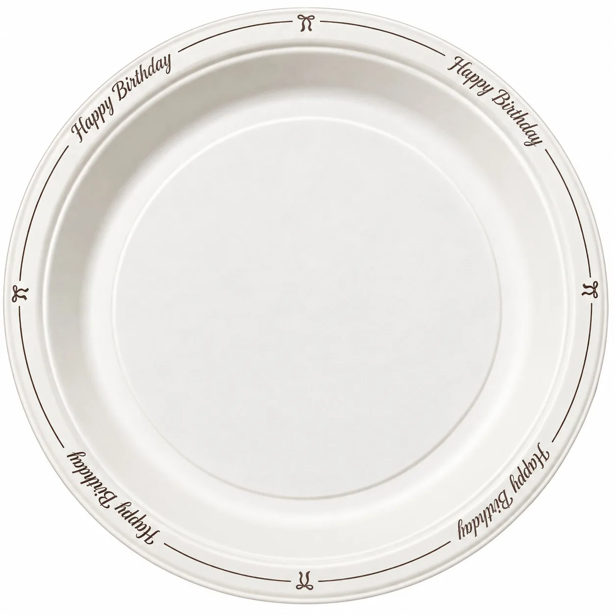 ECO AAROYAA PRINTED HAPPY BIRTHDAY 11 INCH ROUND PLATE (PACK OF 50)